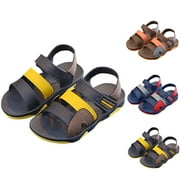 Toddler Boys Sandals, Open Toe Low Heel Casual Soft Summer Shoes Red Size 4 T